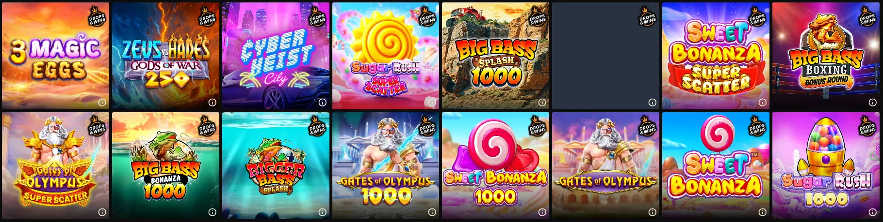 IvyCasino Drops and Wins tournaments page with prize and leaderboard details.