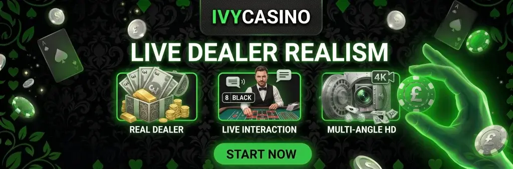 Ivy Casino UK page explaining live casino games for UK players.